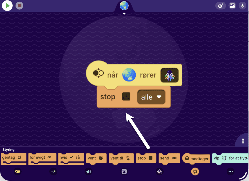 Sådan stopper du spillet