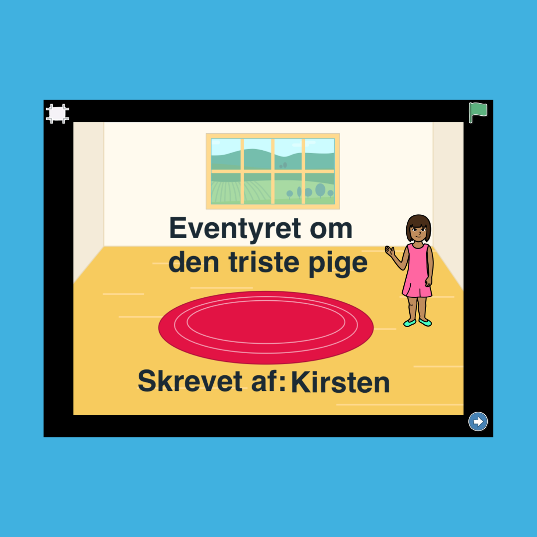 Eksempel på slutproduktet til Byg, skriv og kod en historie